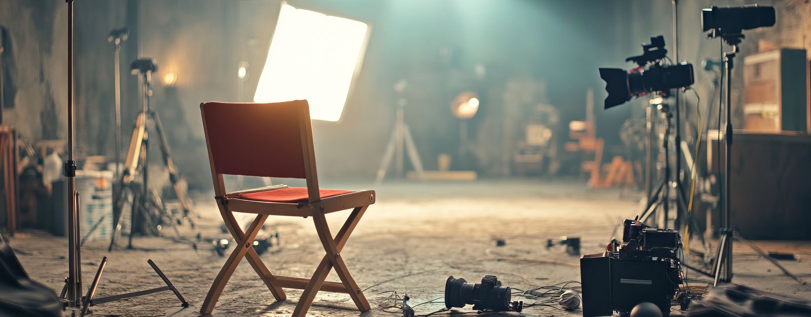 Director's chair on set